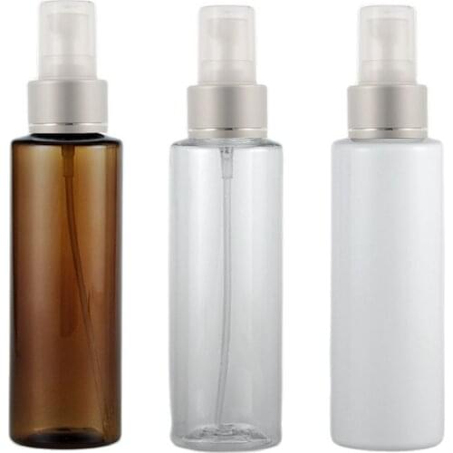 50pcs/lot 120ml round plastic spray bottle Aluminum nozzle, empty fine mist spray pump container bottles