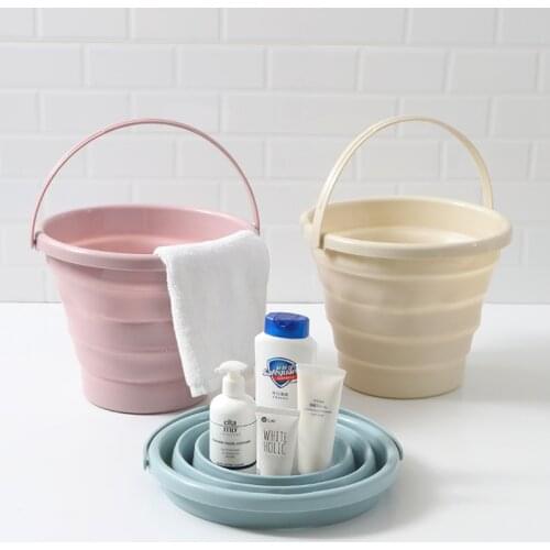 Household Portable Foldable Bucket Plastic Portable Bath Dolly Tub Travel & Outdoor Car Wash Water Storage Tank