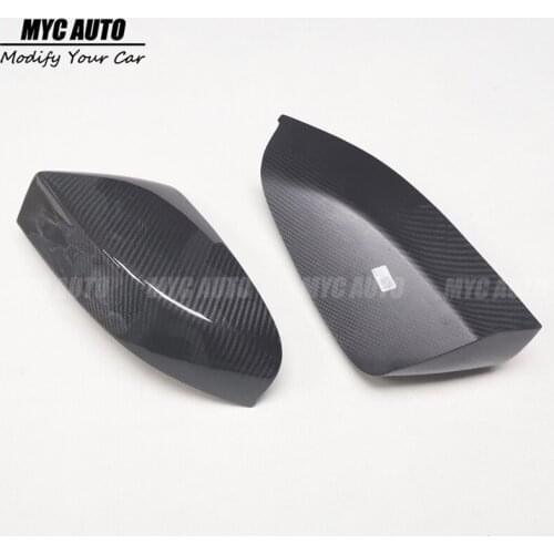 Add On Style For Maserati Ghibli Quattroporte Full Real Dry Carbon Fiber Rear View Mirror Cover 2017 2018 2019