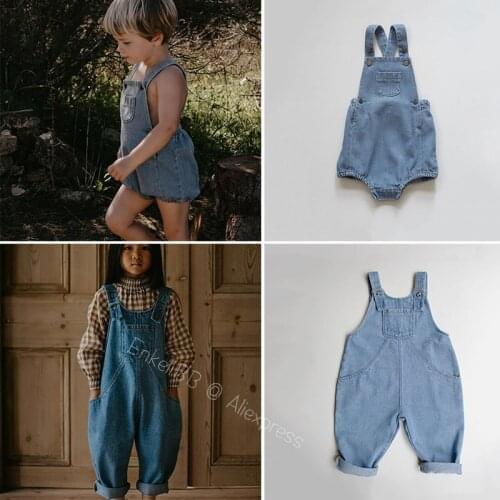 Джинсовые комбинезоны для девочек EnkeliBB China At AliExpress
