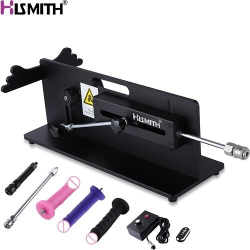 Hismith APP Metal Sex Machine KlicLok System 3pcs Silicone Dildos Spring Extension Rod Remotely Interaction Love Sex Machines