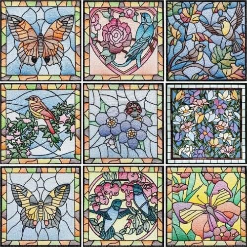 HUACAN Full Square/Round Diamond Painting Animal Bird Diamond Mosaic Flowers Cross Stitch Home Decoration Gift