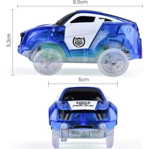 Light Up Toy Cars with Magical Track Cars 5 LED Flashing Lights Racing Car Compatible with Most Racing Track Best Gifts for Boys
