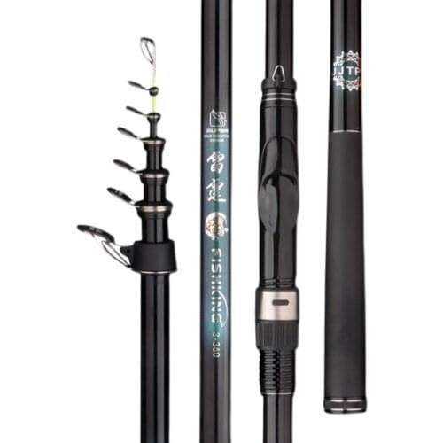 Hot selling carbon fiber 2.4M-5.4M rotating fishing rod power telescopic rock fishing rod carp feeder rod travel rotating rod