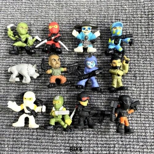 Lot 12PCS G.I. GI Joe Micro Force Cobra Commander Snake Eyes Ghost Ninja Roadblock Storm Shadow Duke Mini Figure Cake Topper
