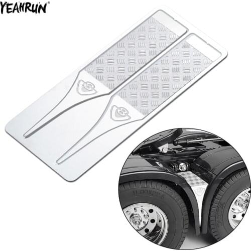 YEAHRUN 2 Pcs Metal Rear Fender Connection Decorative Board For 1/14 Tamiya Trailer Tractor RC Truck Car Upgrade Parts