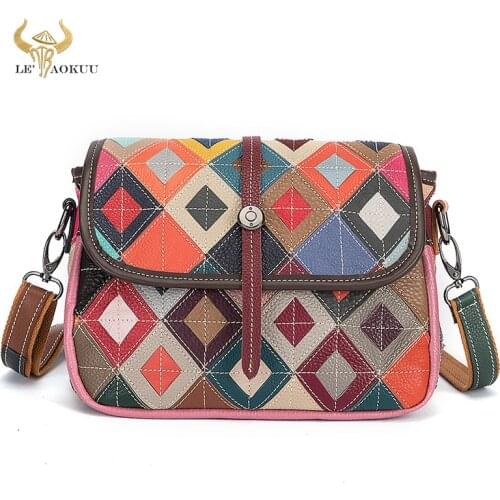 Multi-Colorful Soft Real Leather Luxury Brand Ladies Flower Small Purse Handbag Over The Shoulder bag Women Design Tote bag 1122