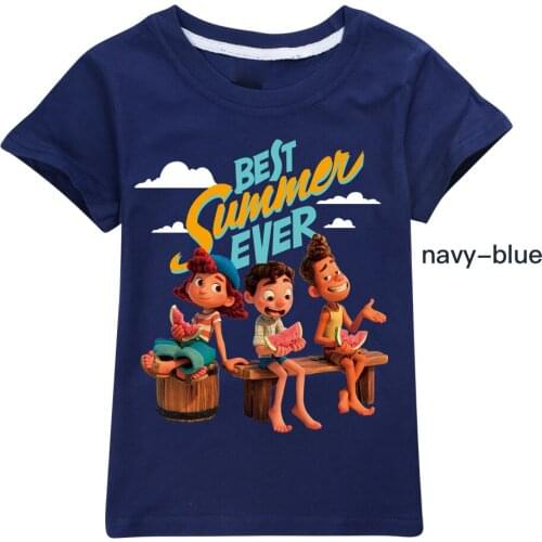2-16Y Fashion Toddler 2021 Summer Unisex Luca T-shirt Children Boys Short Sleeves Tees Baby Kids Cotton Tops For Girls Clothes