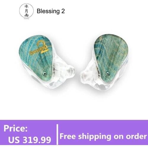 MoonDrop Blessing 2 Headphone 1DD+4BA Hybrid Technology In-Ear Hifi Music Monitor Audiphile Earphone Earbuds Detachable Cable
