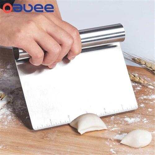 Stainless Steel Dough Scraper Cutter Baking Pastry Spatulas Pizza Dough Scraper Cutter Cake Cutting Tools Kitchen Accessories