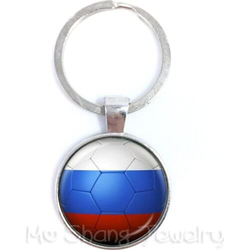 New 2018 Fashion Keychain Titan Cup Football National Flag Panama,Australia,Egypt,Argentina,Russia Keyring Souvenir Gift