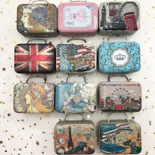 Wholesale small suitcase custom private label packaging for 16mm-25mm strip mink eyelashes