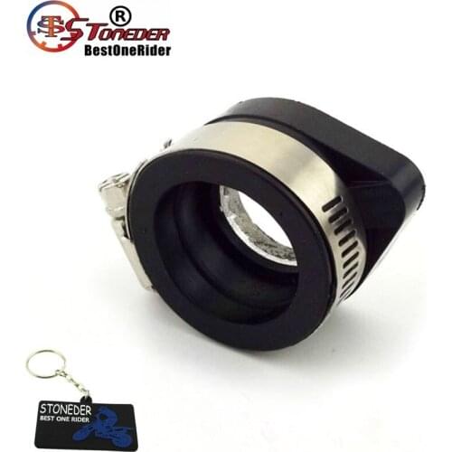 STONEDER Intake Mainfold Adapter Boot Rubber Pipe Flange For Mikuni VM24 Keihin PE24 PE26 PE28 OKO Carburetor Pit Dirt Bike