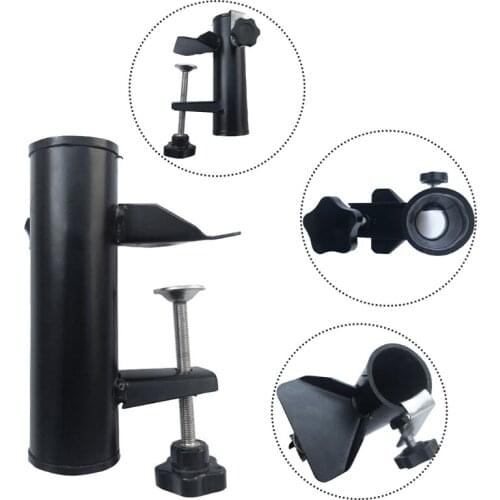 Umbrella Stand Parasol Holder Fixed ClipPortable Adjustable Umbrella Base Stand Buddy Holders Clamp Fishing Chair Iron
