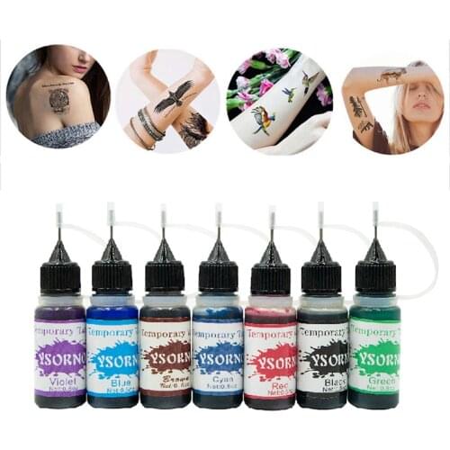 10Ml Semi-Permanent Tattoo Ink Paste For Temporary Natural Body Paint Sticker Tattoo Pigments Ink Tattoo Ink Tattoo Ink Set