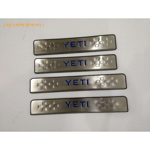 Welcome pedal for Skoda Yeti 2013-2017 to stainless steel Scuff Plate Soleira Da Porta Soleira Da Porta 4 P Ccedil SET