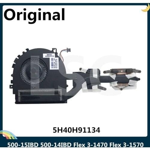 LSC For Lenovo Yoga 500-15IBD 500-14IBD Flex 3-1470 Flex 3-1570 Laptop CPU Cooling Heatsink With Fan 5H40H91134 460.03R0C.0012