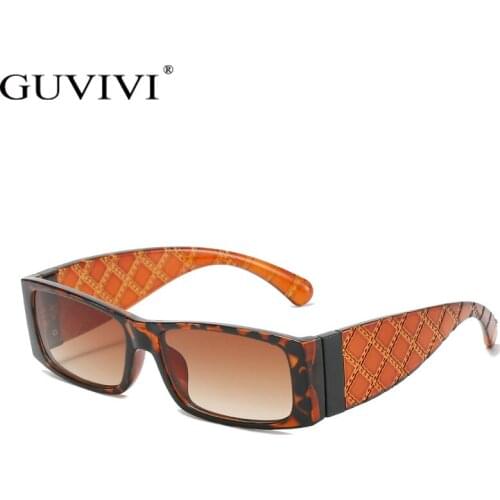 Vintage Rectangle Sunglasses 2021 New Women Men Retro One-piece Sun Glasses Female Brand Designer Smalle Frames Eyeglasses UV400