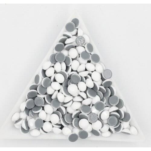 Ss3-ss30 Porcelain white Opal Crystal Nail Art hotfix Rhinestone decorations 3D Flatback Glass Hot Fix Rhinestones for Garment