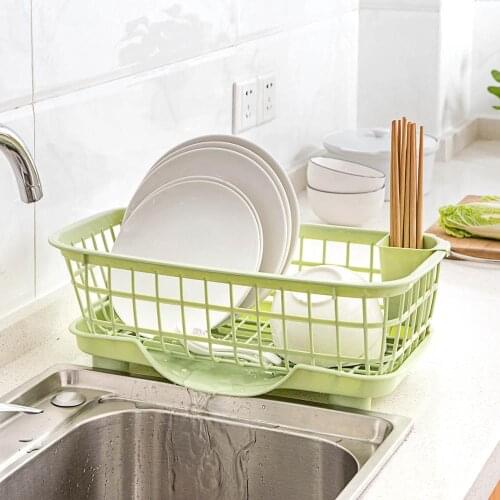 OTHERHOUSE Kitchen Dish Drying Rack Tableware Drainer Storage Basket Shelf Dishes Bowl Chopsticks Holder Drain Sink Organizer