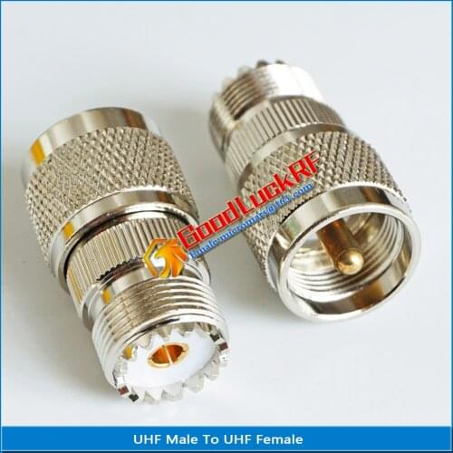 UHF Male To UHF Female PL259 PL-259 SO239 SO-239 Plug solid Connector Socket Nickel Plated Brass Straight RF Coaxial Adapters