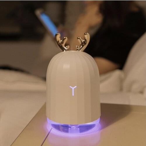 220ML USB Humidifier Ultrasonic Humidifier Air Aroma Diffuser Mist Maker, Essential Oil Diffuser of Home and Car 7 Color Light