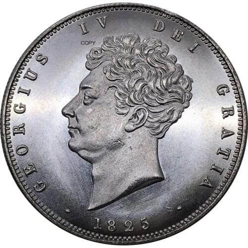 Great Britain 1/2 Crown George IV 1829 UK Cupronickel Plated Silver Old Metal Copper Coin Souvenir Gift Collectible Coins