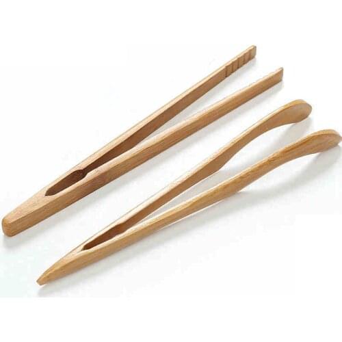 Bamboo solid wood tea clip bamboo clip cup clip anti-scalding tea set tea ceremony accessories