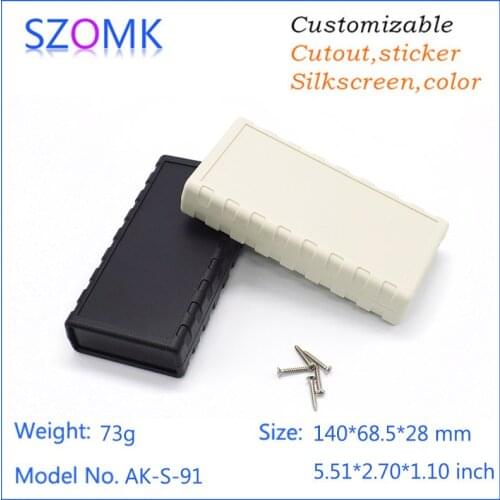 10 pcs, 140*68.5*28mm smart plastic enclosure junction box handheld plastic housing szomk control enclosure diy plastic box