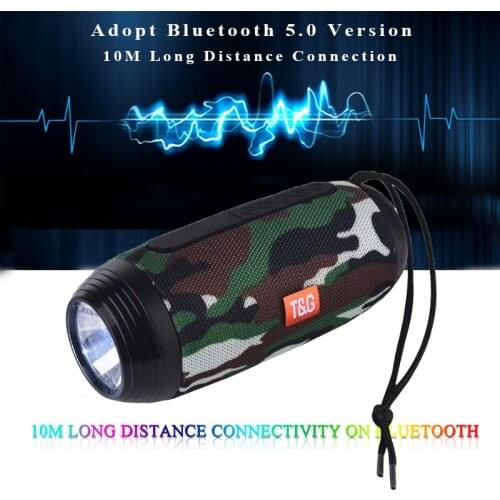 10W Rechargeable HIFI Portable Wireless bluetooth outdoor Speaker Stereo Flashlight Loudspeaker suppor AUX TF With Mic Wireless