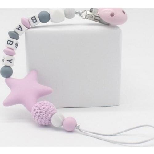 100pcs DIY Personalise Baby Pacifier Clips With Pacifier Holder For Baby, Newborn Baby Shower Gift BPA Free