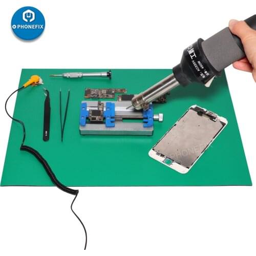 30cmx40cm Anti-static Mat Professional Mobile Phone Computer Repair ESD Mat With Ground Wire ESD Wrist Heat Resistant Work Pad