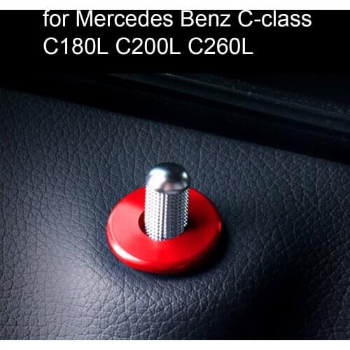 4 piepces 2 colors available Car door bolt circle decorative cover trim for M-ercedes-Benz C-class C180L C200L C260L
