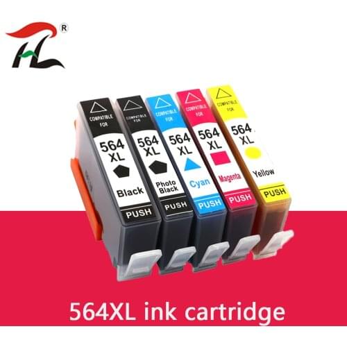 5PCS 564XL Compatible ink cartridge HP564XL hp564 564 For HP deskjet 4610 4620 6512 6515 D5460/D5463/D5468/D7560 inkjet printer