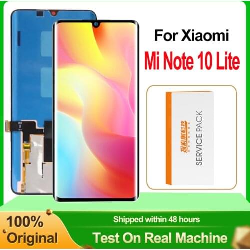 6.47'' New Original Super AMOLED For Xiaomi Mi Note 10 Lite LCD Display + Touch Screen Digitizer Assembly M2002F4LG M1910F4G