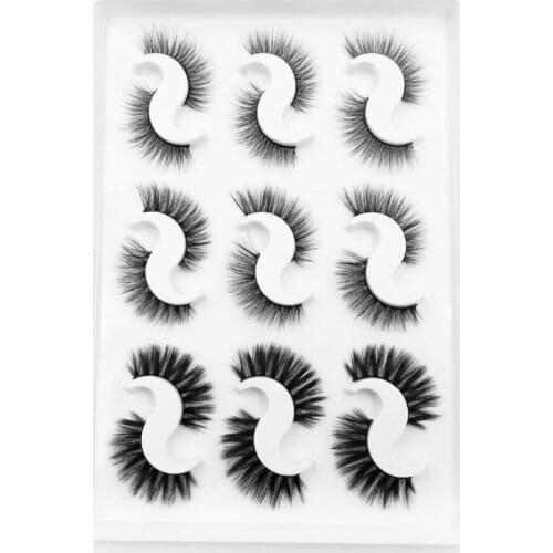 8/9//10/20 Pairs 3D Mink Lashes Natural False Eyelashes Dramatic Fluffy Soft Wispy Volume Cross Reusable Eyelash MaKeup