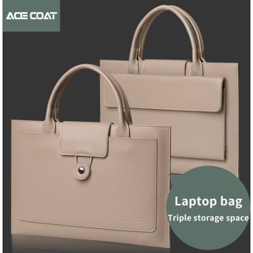 2020 Macbook Air Apple Mac Pro Retina 15.4 Inch Laptop Bag A2141 Bag 13 Case 13.3" Handbags Laptop Briefcase Genuine Leather