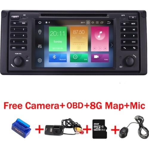 4G+32G 8 Core 7" Touch Screen Android 8.1 car dvd player for BMW E39 5 Series 97-07 Range Rover 02-05 with Bluetooth RDS Canbus