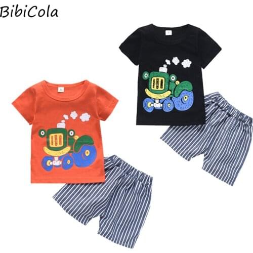 Bebes Tracksuit Infant Newborn Set summerFashion T-shirt+stripe Shorts 2pcs Kids Boys Tracksuit For Baby Outfits