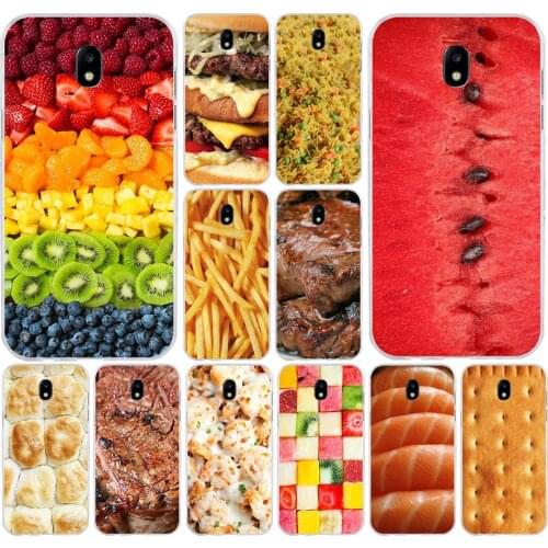 106 Food Biscuits chocolates meat fish Soft Silicone Tpu Cover phone Case for Samsung j3 j5 j7 2016 2017 a3 2016 a5 2017 a6 2018
