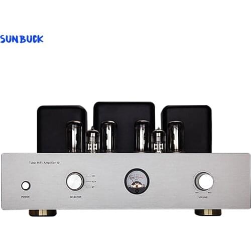 Sunbuck 6N2 4P1S Push-Pull Class A Tube Amplifier 10W+10W 2.0 Bluetooth HIFI Tube Amplifier PK 300B Sound Quality