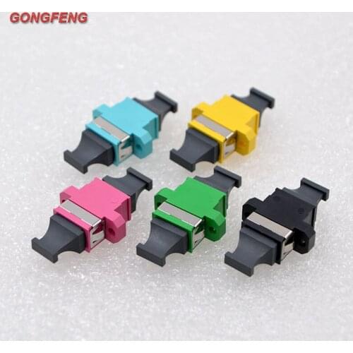 GONGFENG 10 PCS New Fiber Optic Connector MPO MTP Optic Fiber Adapter Flange UP-DOWN Blue OM3 10 Gigabit Coupler Wholesale