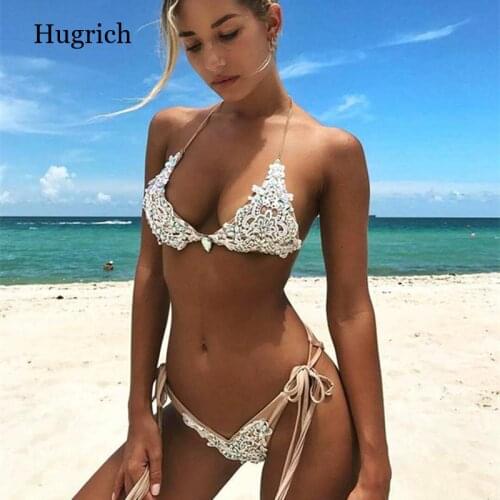 Hugrich Swimwear With Rhinestones