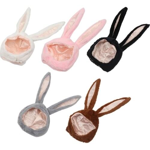1Pc Cute Girls Hat Plush Rabbit Bunny Ears Hat Earflap Cap Head Warmer Photo Supplies Gift For Children