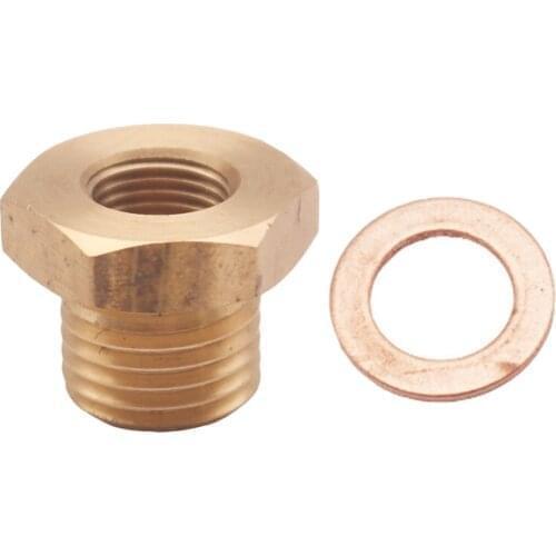 OilPressure Temperature Gauge Sender Adapter Nut with washer 1/8"NPT to M14x1.5