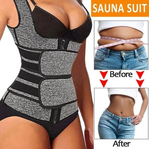 Waist Trainers Corset for Women Plus Size Neoprene Double Waist Cincher Trimmer Vest Tummy Control Sport Girdle Body Shaper Tops