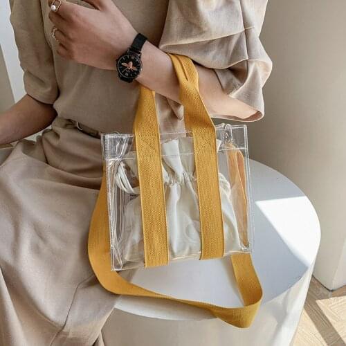 Travel vacation Son-mother Bags Small Tote Bag Transparent Jelly Crossbody Bag Summer New High-quality Womens Designer Handbag