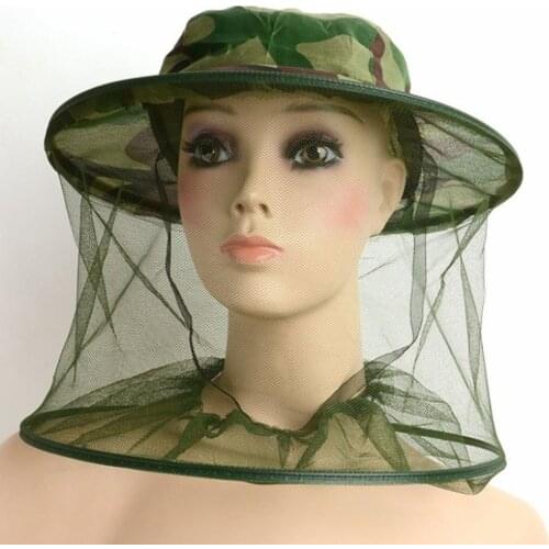 Insects Mosquito Net Mesh Face Fishing Hunt Outdoor Camping Hat Protector Cap for Hiking Camping Wild