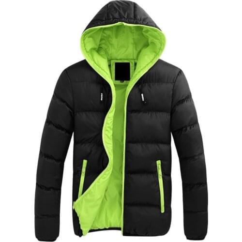 Men Casual Hooded Thick Padded Jacket metal Zipper Slim Women top Coats Parka Winter Warm Outwear clothes dropshipping costume