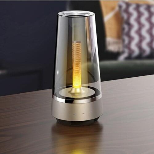 Romantic Breathing Night Light Wireless Bluetooth Speaker European Bedside Lamp Blue Speaker Subwoofer Atmosphere Table Lamp
